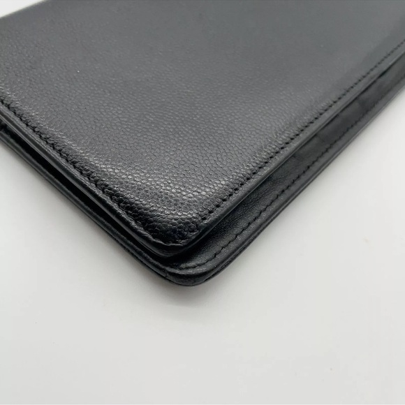 Authentic Chanel Caviar Black Brilliant Coco Long Wallet W/Box - Picture 9 of 16